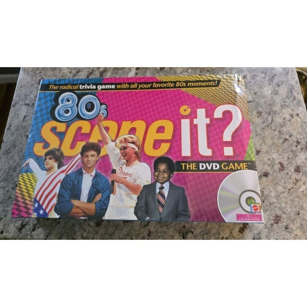 2009 Mattel 80s Scene It 1980s DVD Trivia Board Game Brand New Factory Sealed